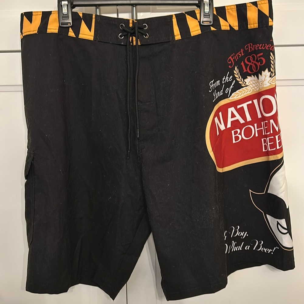 NATTY BOH BOARD SHORTS BLACK 3X